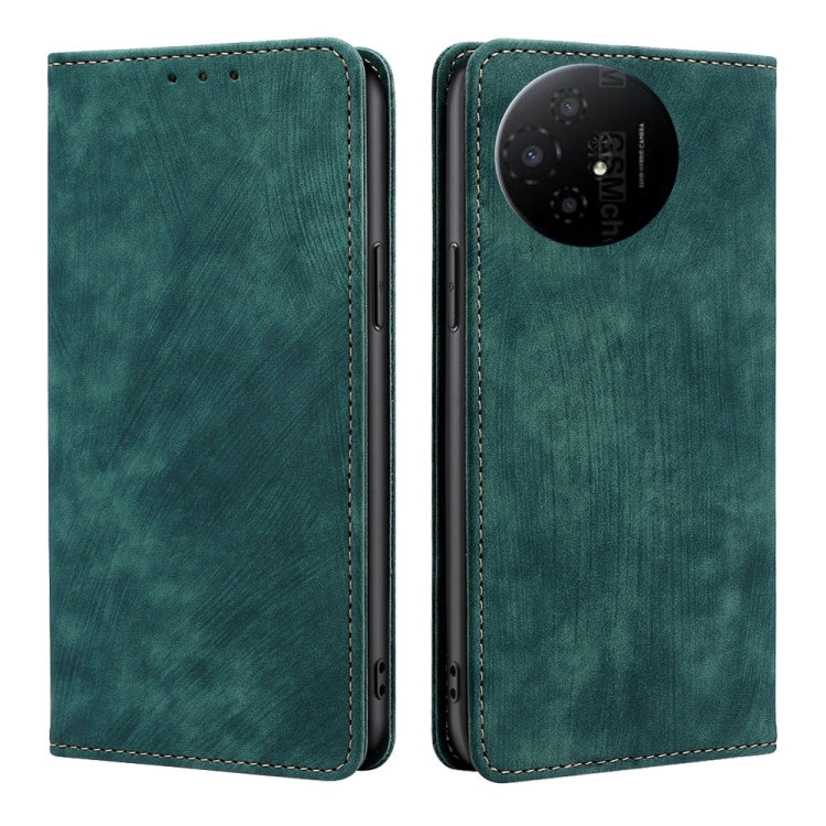 Funda de Cuero Magnética Antirrobo Rfid para Teléfono TCL 50 Xl (Verde)