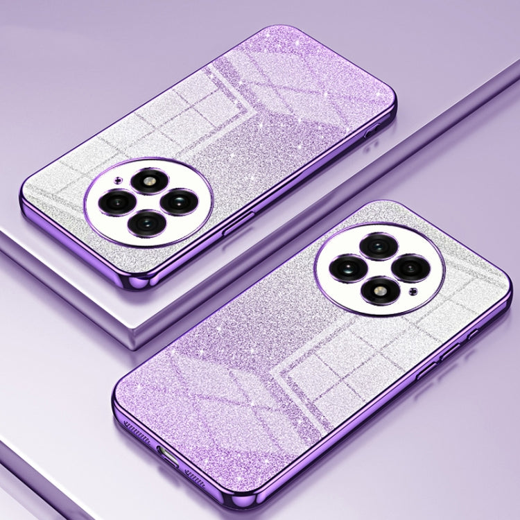 Funda para Teléfono OnePlus 13 con Acabado Galvanizado en Polvo y Purpurina Degradada (Morado)