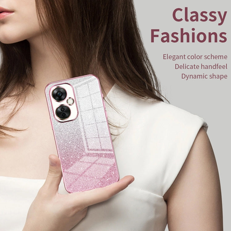 Funda para Teléfono OnePlus 13 con Acabado Galvanizado en Polvo y Purpurina Degradada (Morado)