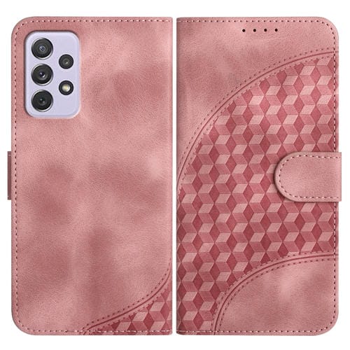 Funda para Teléfono Samsung Galaxy A72 4G / 5G Yx0060 Cuero Relieve Cabeza de Elefante con Cordón (Rosa)