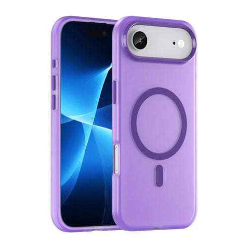 Funda MagSafe translúcida de TPU + PC con cobertura total para iPhone 17 Air (morado oscuro)