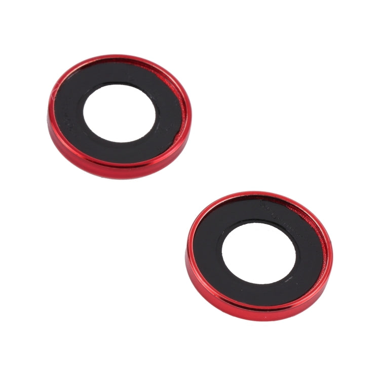 Anillo Protector de Lente Cámara 9H para iPhone 15 Pro Max / 15 Pro (Rojo) - MOVILSTORE