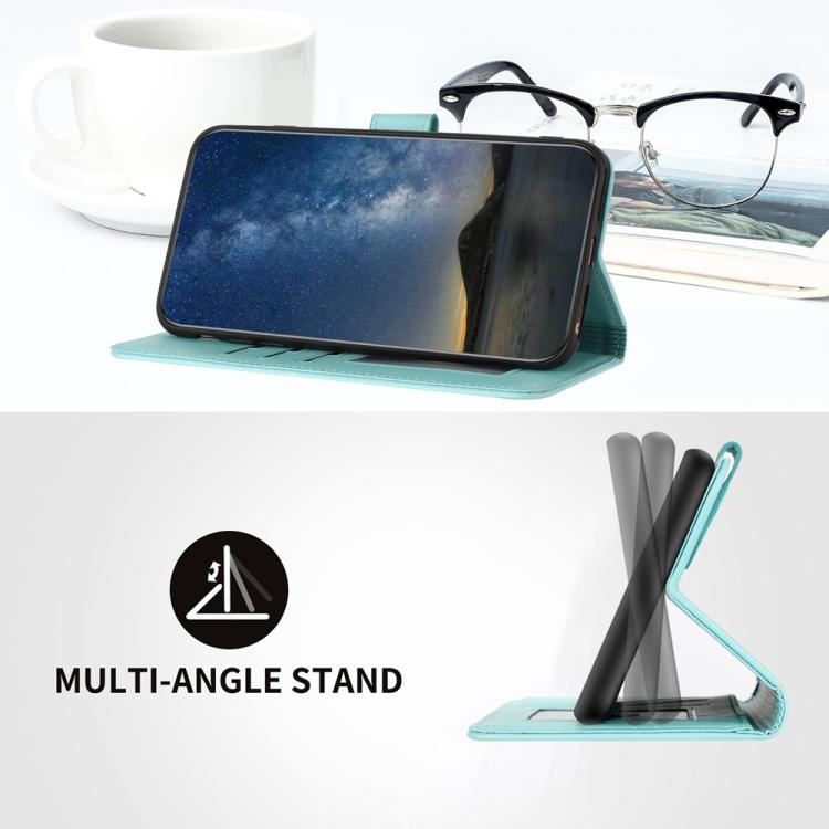 Funda de Cuero con Tapa con Relieve Flor de Datura para Huawei Nova 12 Pro/Nova 12 Ultra (Azul Claro)