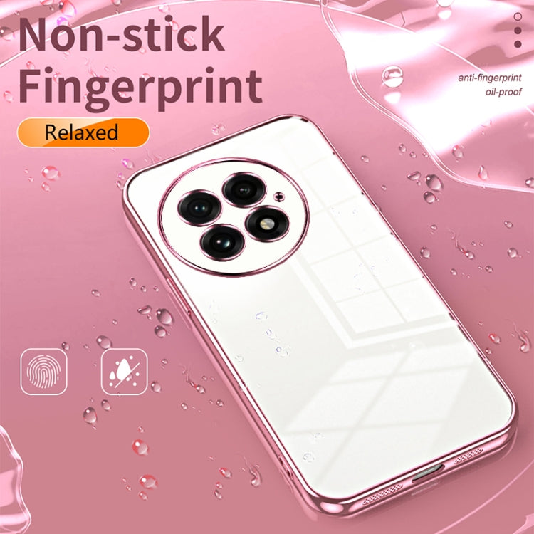 Funda para Teléfono OnePlus 13 con Orificios Finos y Revestimiento Transparente (Dorada)
