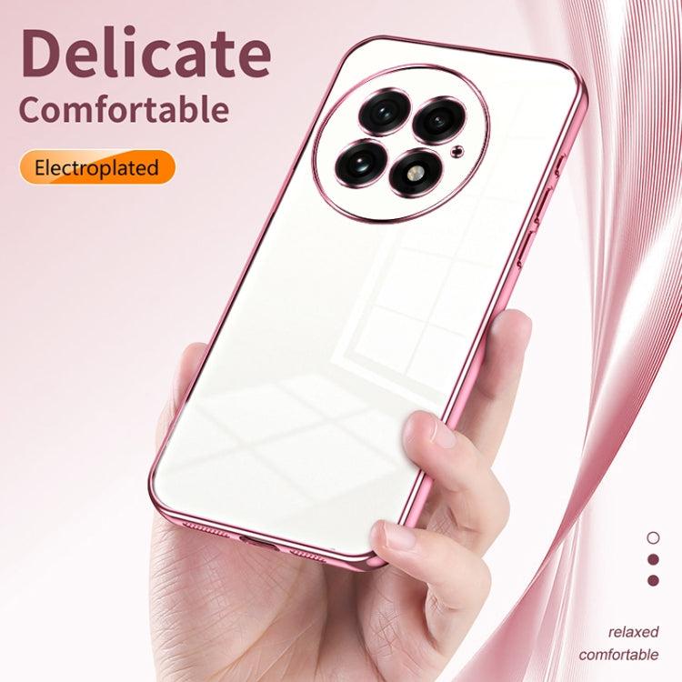 Funda para Teléfono OnePlus 13 con Orificios Finos y Revestimiento Transparente (Dorada)