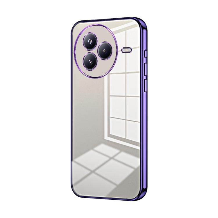 Funda transparente con orificios finos para Xiaomi Civi 5 Pro (morada)