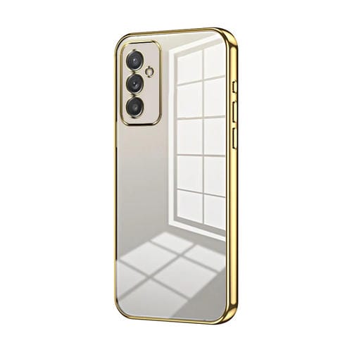 Funda para Teléfono Samsung Galaxy A82 5G Orificio Fino Revestimiento Transparente (Dorado)