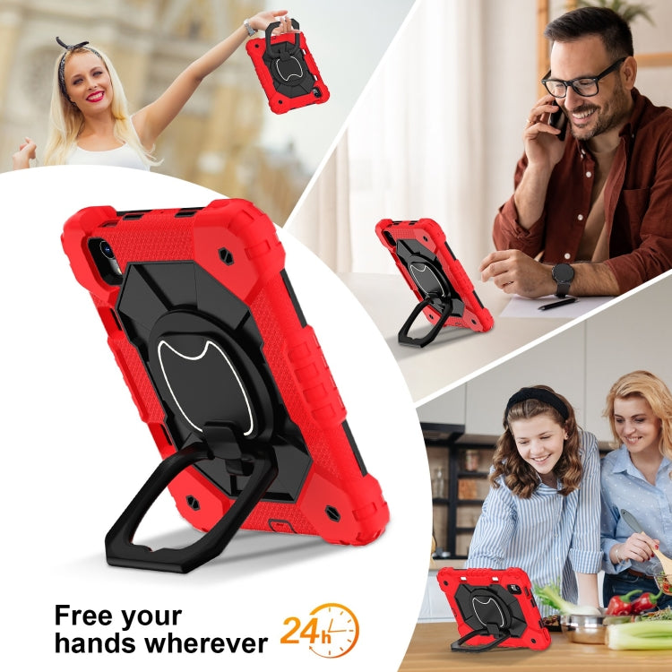 Funda híbrida Silicona Robot para iPad Mini 2024/Mini 6 (Rojo y Negro)