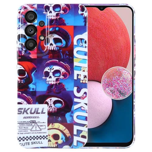 Funda para Teléfono Samsung Galaxy A13 4G con Orificio Preciso PC Patrón Pintado (Calavera Linda)