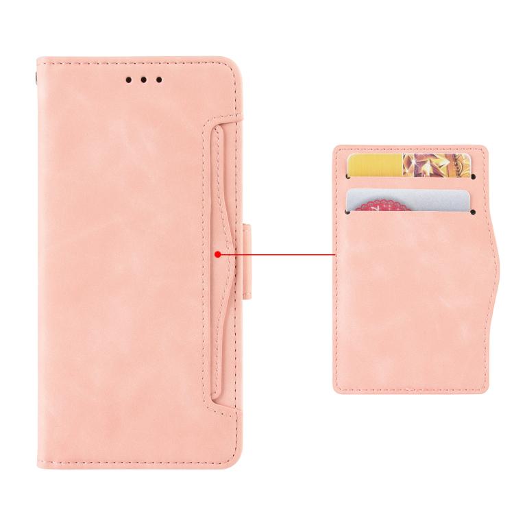 Funda de Piel Textura Becerro con Ranuras para Tarjetas para OnePlus 13 5G (Rosa)