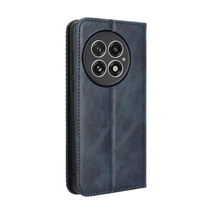 Funda de Cuero con Textura Retro y Hebilla Magnética para OnePlus 13 5G (Azul)