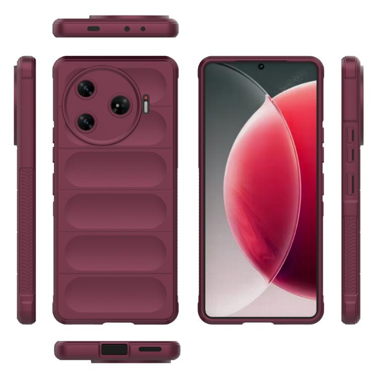Funda TPU + Franela Protección Mágica Global Tecno Camon 30 Pro 5G (Rojo Vino)