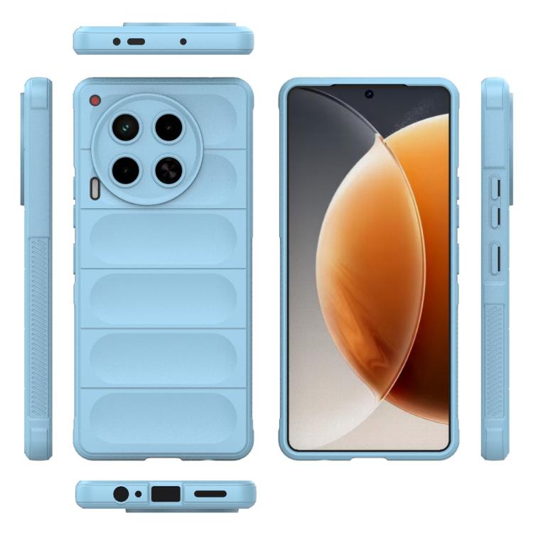 Funda TPU con Franela para Tecno Camon 30 4G Global Magic Shield (Azul Claro)