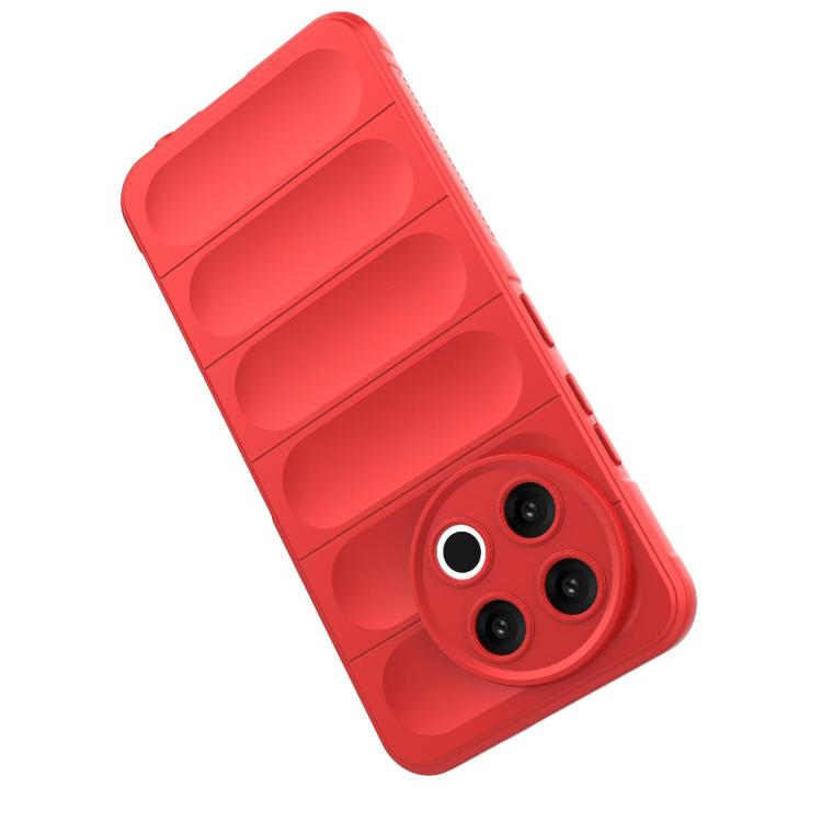 Funda TPU + Franela Tecno Spark 30 Pro Protección Mágica Global (Rojo Vino)