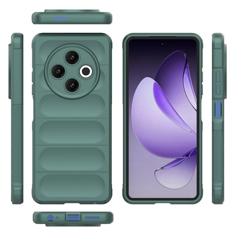 Funda TPU con Franela para Tecno Spark 30 4G Global Magic Shield (Verde Oscuro)
