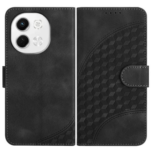 Funda de Cuero con Relieve Elefante para Tecno Pova 6 Neo 5G Spark 30 5G con Cordón (Negro)