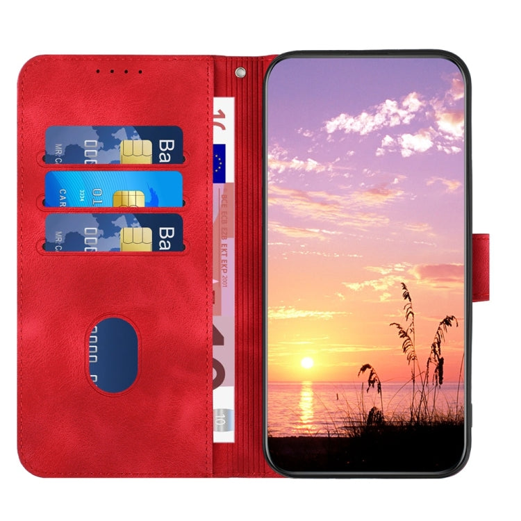 Funda Cuero Relieve Cabeza Elefante Tecno Spark 30 4G con Cordón (Rojo)