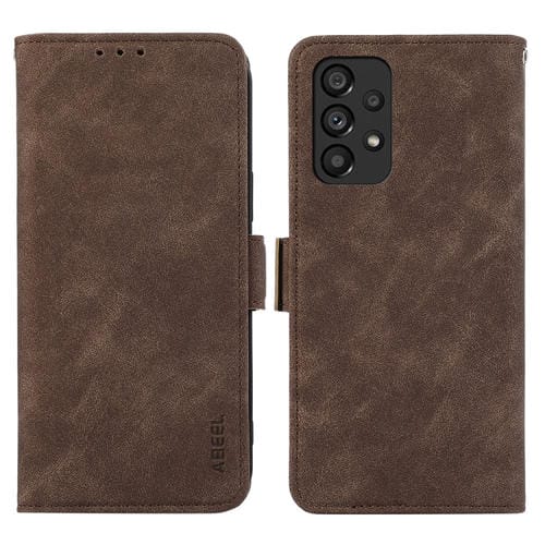 Estuche para Teléfono Samsung Galaxy A53 5G Abeel Cuero Rfid Magnético Esmerilado (Marrón)