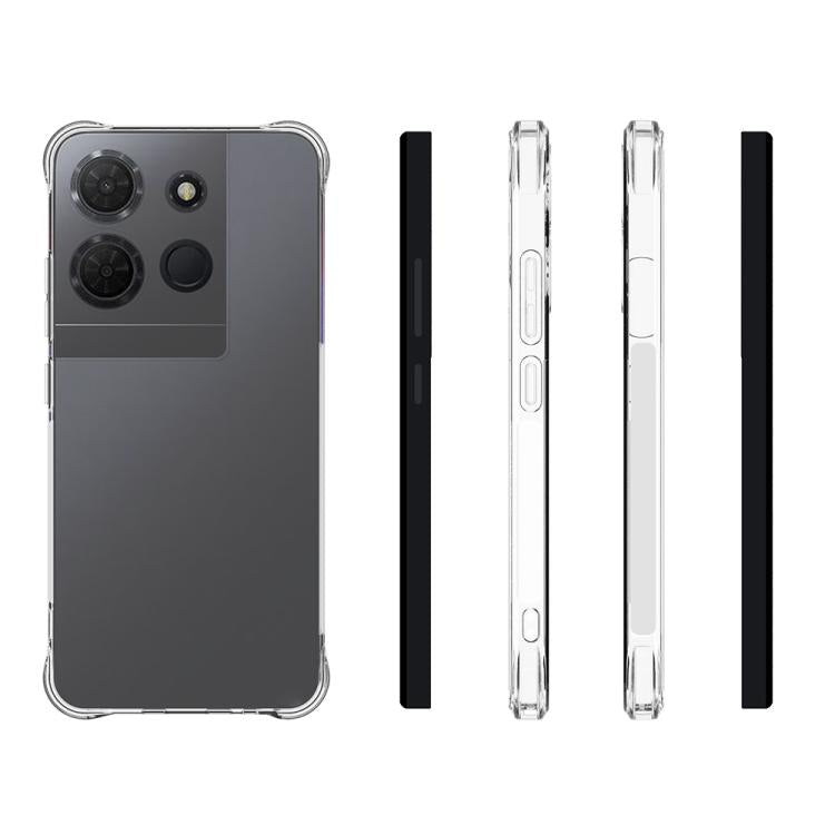 Funda de TPU gruesa, antideslizante y a prueba de golpes para TCL 503 4G (transparente)