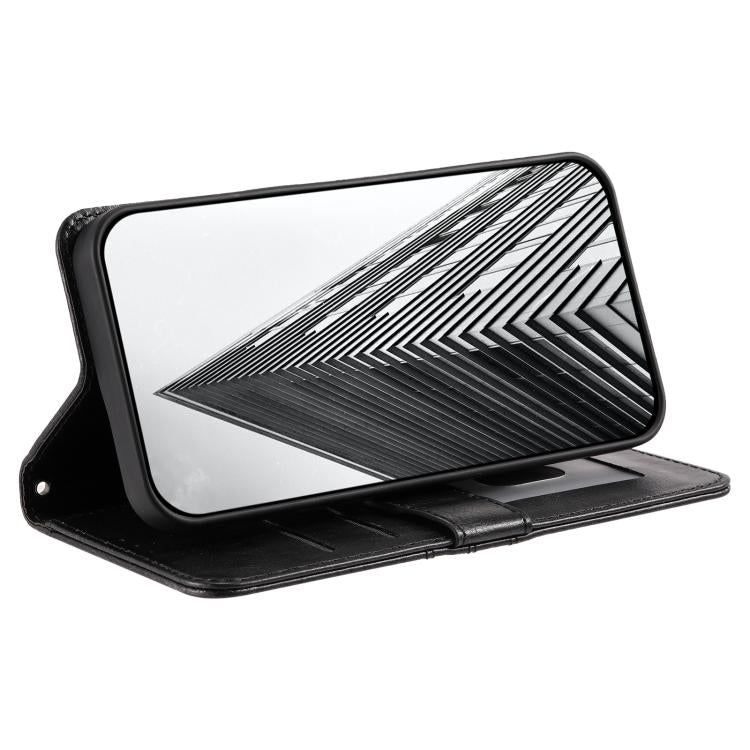 Funda Tipo Billetera Cuero para iPhone 16E Capacidad 6 Tarjetas (Negra)