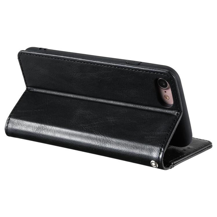 Funda Tipo Billetera Cuero para iPhone 16E Capacidad 6 Tarjetas (Negra)