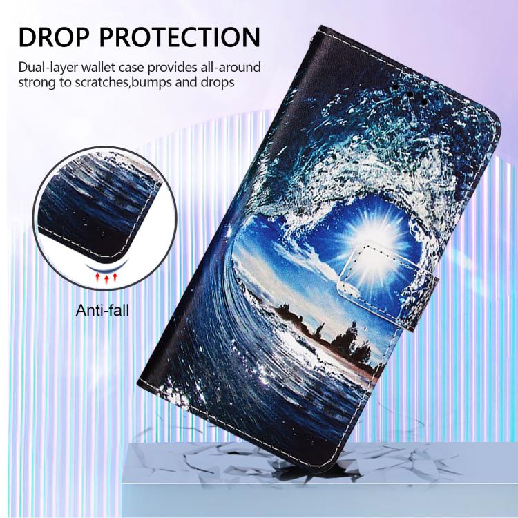 Funda de Teléfono Cuero OnePlus 13R Ace 5 5 Pro Patrón Ondas y Sol