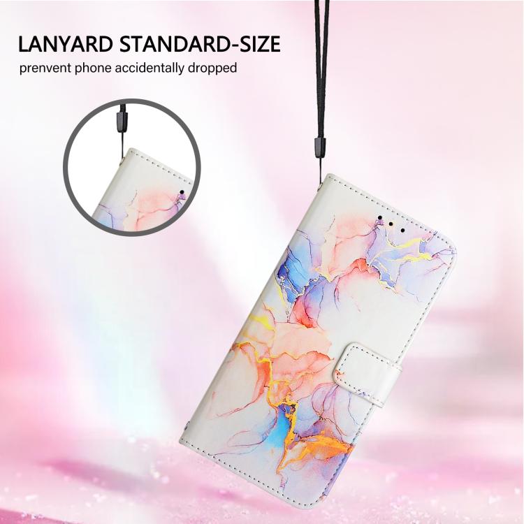 Funda de Cuero con Tapa y Diseño Mármol Pt003 para OnePlus 13R/Ace 5/5 Pro (Galaxy Marble White)