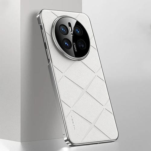 Funda de Cuero para Teléfono Huawei Mate 70 (Blanco)