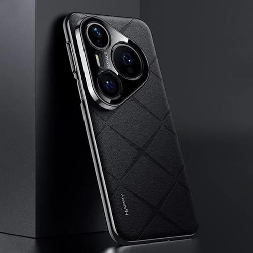 Funda de cuero lisa para Huawei Pura 80 Pro / 80 Pro+ 5G (negro)