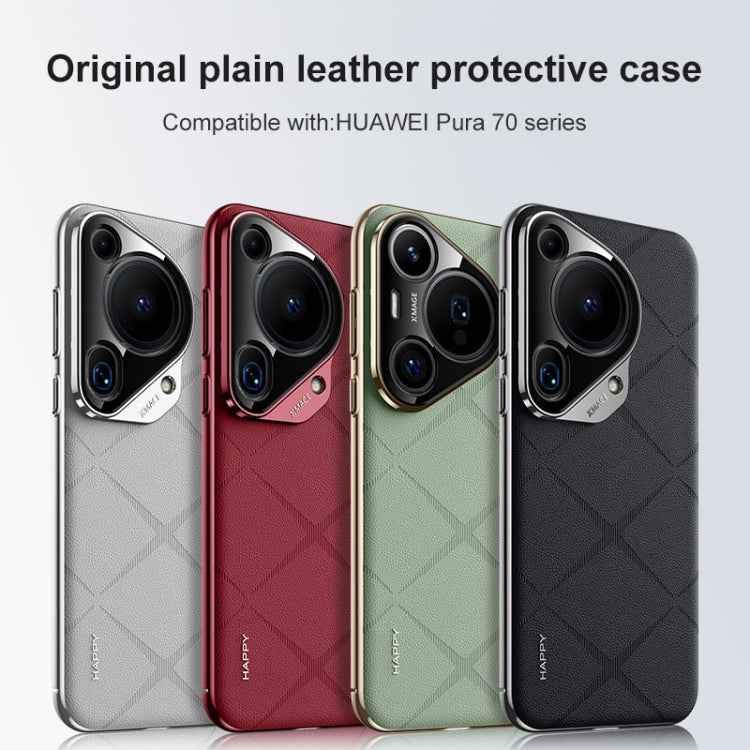 Funda de cuero lisa para Huawei Nova 14 (blanca)