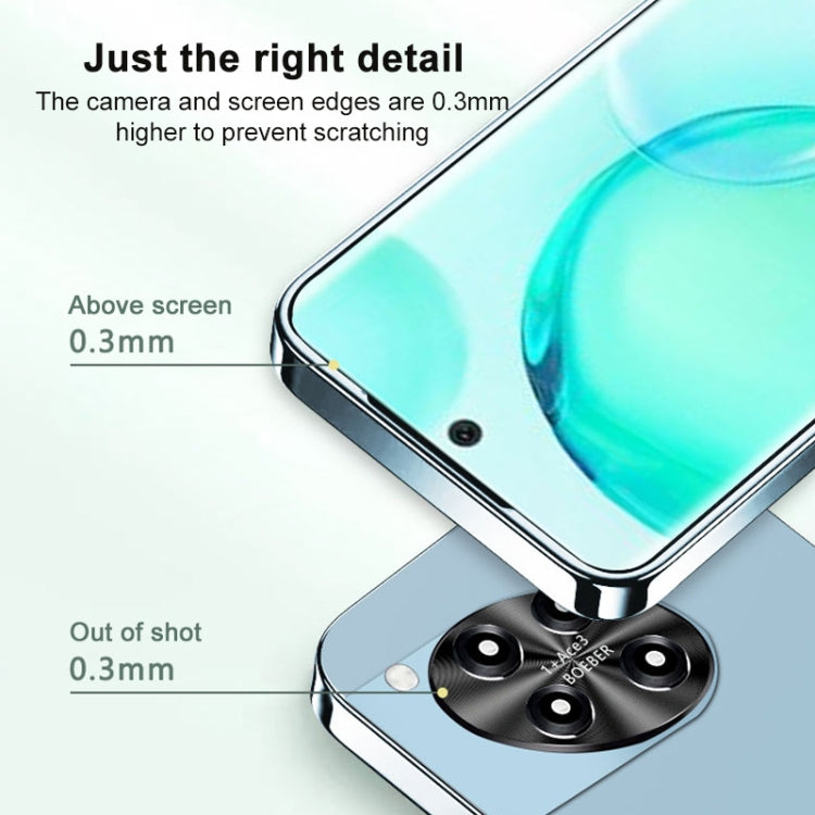Funda de Acrílico Esmerilado Galvanizado para OnePlus 13 Ag (Negra)