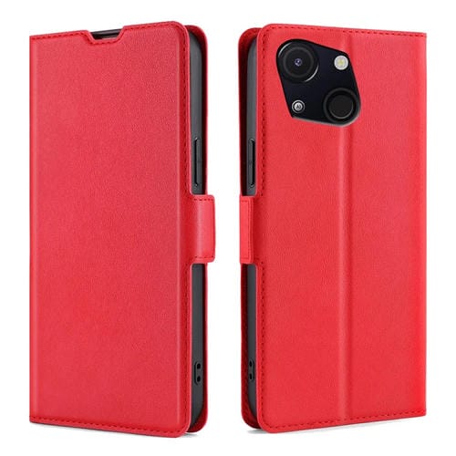 Funda de Cuero con Tapa Horizontal y Hebilla Lateral para Teléfono Itel A50C 4G (Rojo)