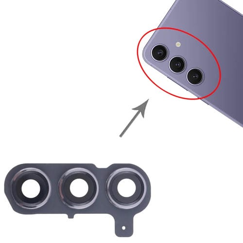 Rückseitige Kameraglasabdeckung Samsung Galaxy S24+ SM-S926B (10 Stück) (Silber)