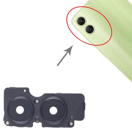 Copertura della lente della fotocamera posteriore Samsung Galaxy A05 SM-A055F (10 pezzi) (Nero)