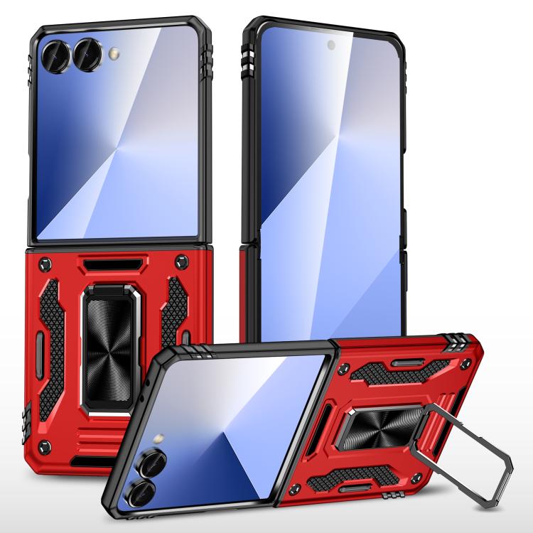 Funda protectora de PC y TPU para Samsung Galaxy Z Flip7 5G (roja)