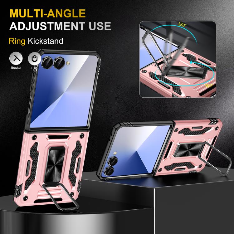 Funda protectora de PC y TPU para Samsung Galaxy Z Flip7 5G (oro rosa)