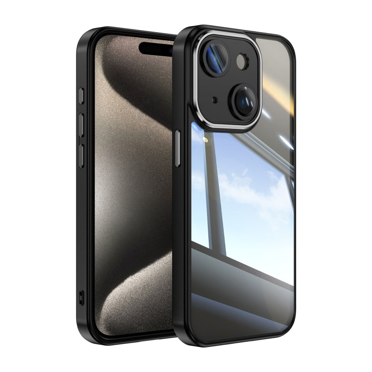 Funda de Teléfono para iPhone 15 con Armadura de TPU Híbrida Acrílica a Prueba de Golpes (Negro) - MOVILSTORE