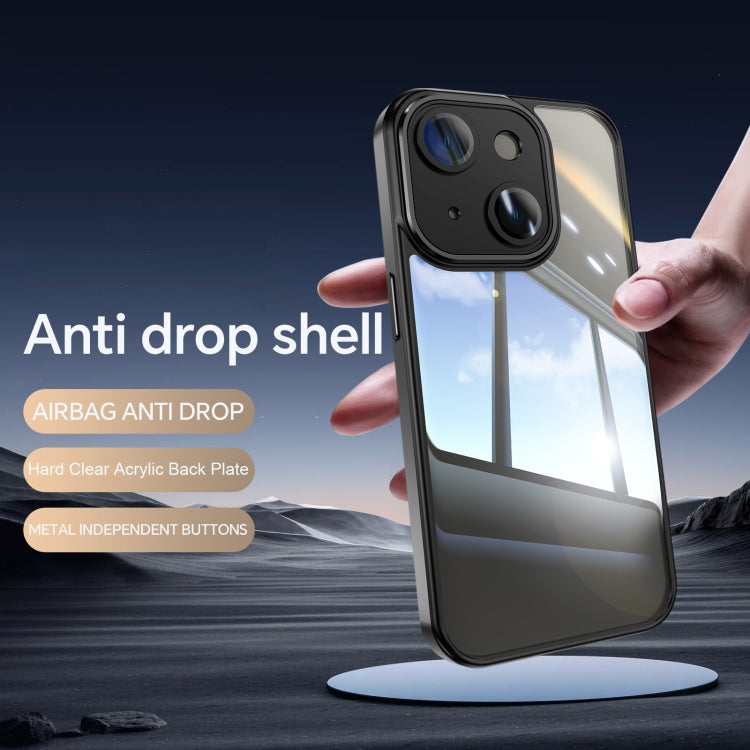 Funda de Teléfono para iPhone 15 con Armadura de TPU Híbrida Acrílica a Prueba de Golpes (Negro) - MOVILSTORE
