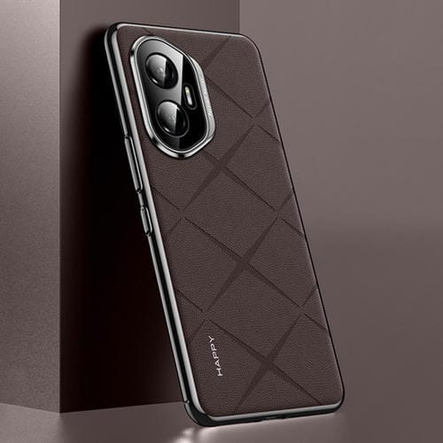 Funda de Cuero con Tapa Dura para Honor 300 (Marrón)