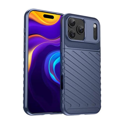 Funda de TPU suave a prueba de golpes Thunderbolt para iPhone 17 Pro Max (azul)