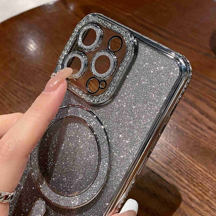 Estuche para Teléfono iPhone 15 Magsafe Chapado en Brillo con Degradado de Diamante (Azul) - MOVILSTORE