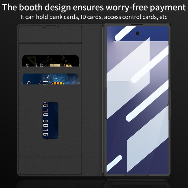 Funda de cuero con tapa y protección integrada GKK para Samsung Galaxy Z Fold7 5G con ranura para bolígrafo (no incluye lápiz óptico) (verde)