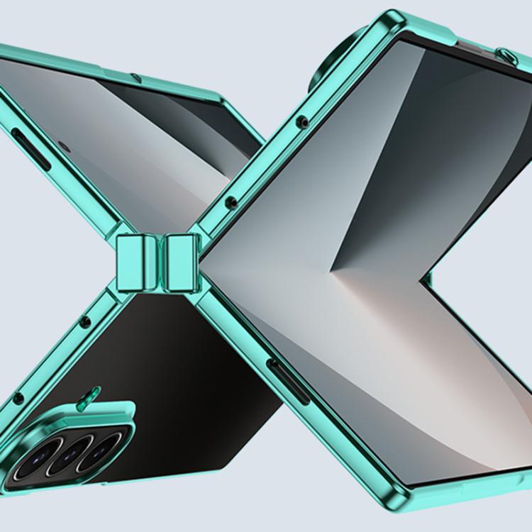 Funda de PC galvanizada 6D a prueba de golpes para Samsung Galaxy Z Fold7 5G (tres piezas, color plateado)