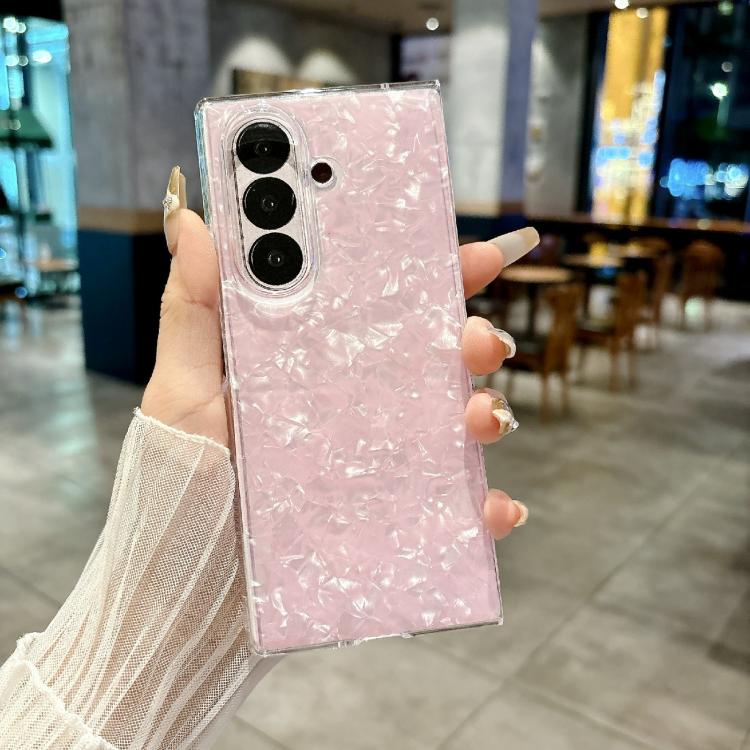 Funda con textura perlada para Samsung Galaxy Z Fold7 5G (rosa)