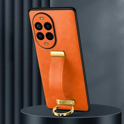 Funda para Teléfono Huawei Nova 13 Pro Cuero Híbrido Sulada a Prueba de Golpes (Naranja)