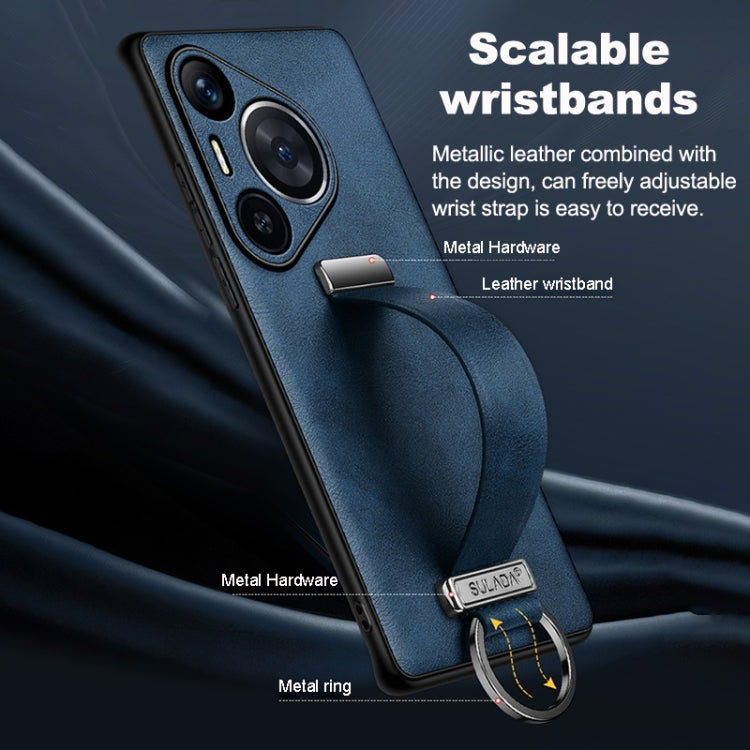 Funda para Teléfono Huawei Mate 70 Cuero Híbrido Sulada Prueba de Golpes (Marrón)