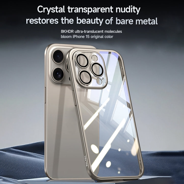 Funda para iPhone 15 Sulada Galvanoplastia Frosted PC + TPU a Prueba de Golpes (Plata) - MOVILSTORE