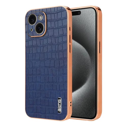 Funda para Teléfono Azns iPhone 15 Cobertura Total Textura Cocodrilo (Azul) - MOVILSTORE