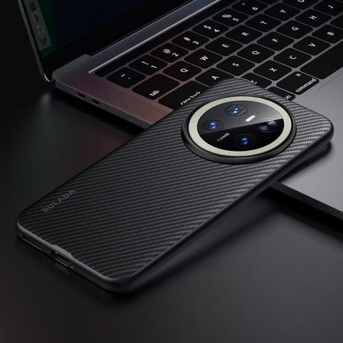 Funda para Teléfono Sulada 600D Kevlar Texture PC a Prueba de Golpes para Huawei Mate 70 (Negra)