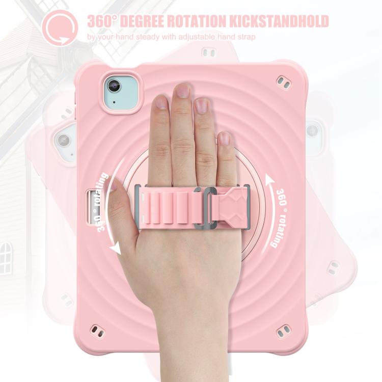 Funda híbrida Silicona con Soporte Giratorio para iPad Air 11 (2025/2024) (Rosa)